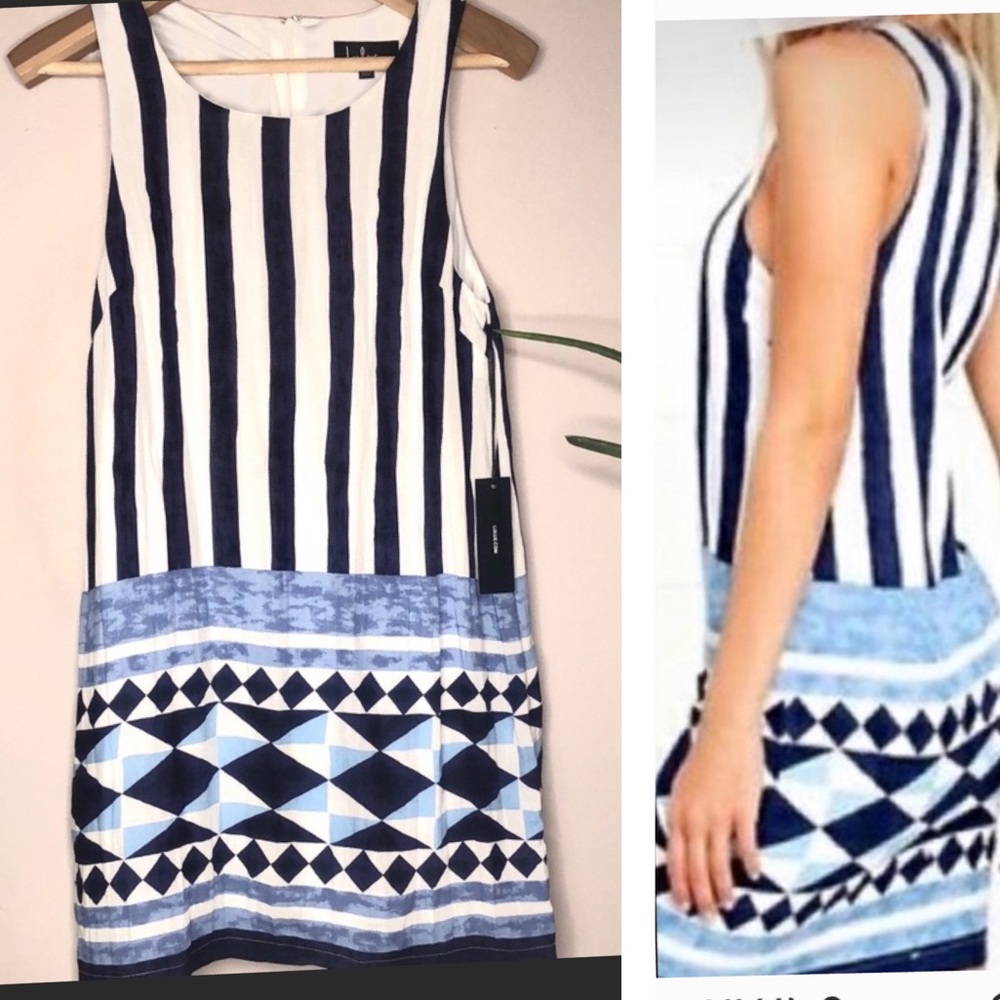 LULU’s Summer Geometric Shift Dress M